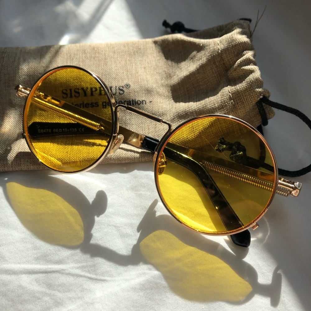 Golem yellow retro sunglasses 😎